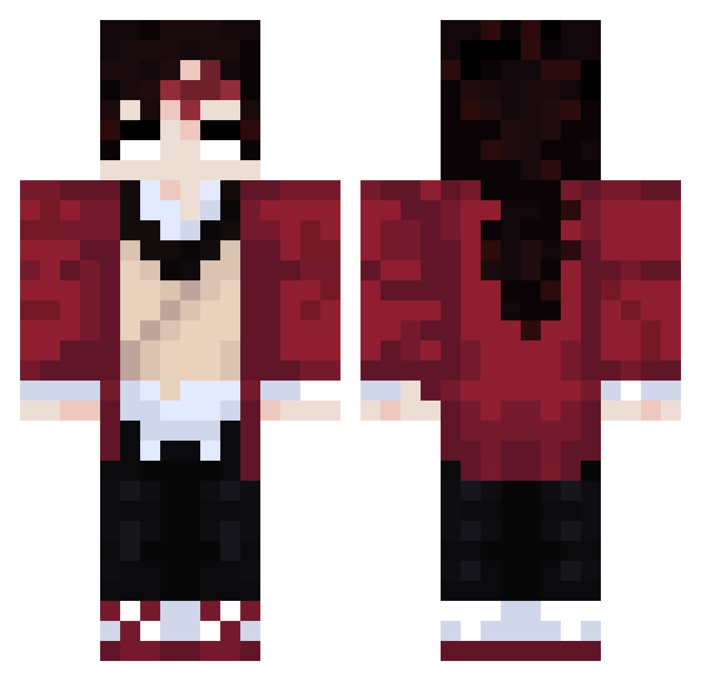CesqrCeron Minecraft skin, front and back view