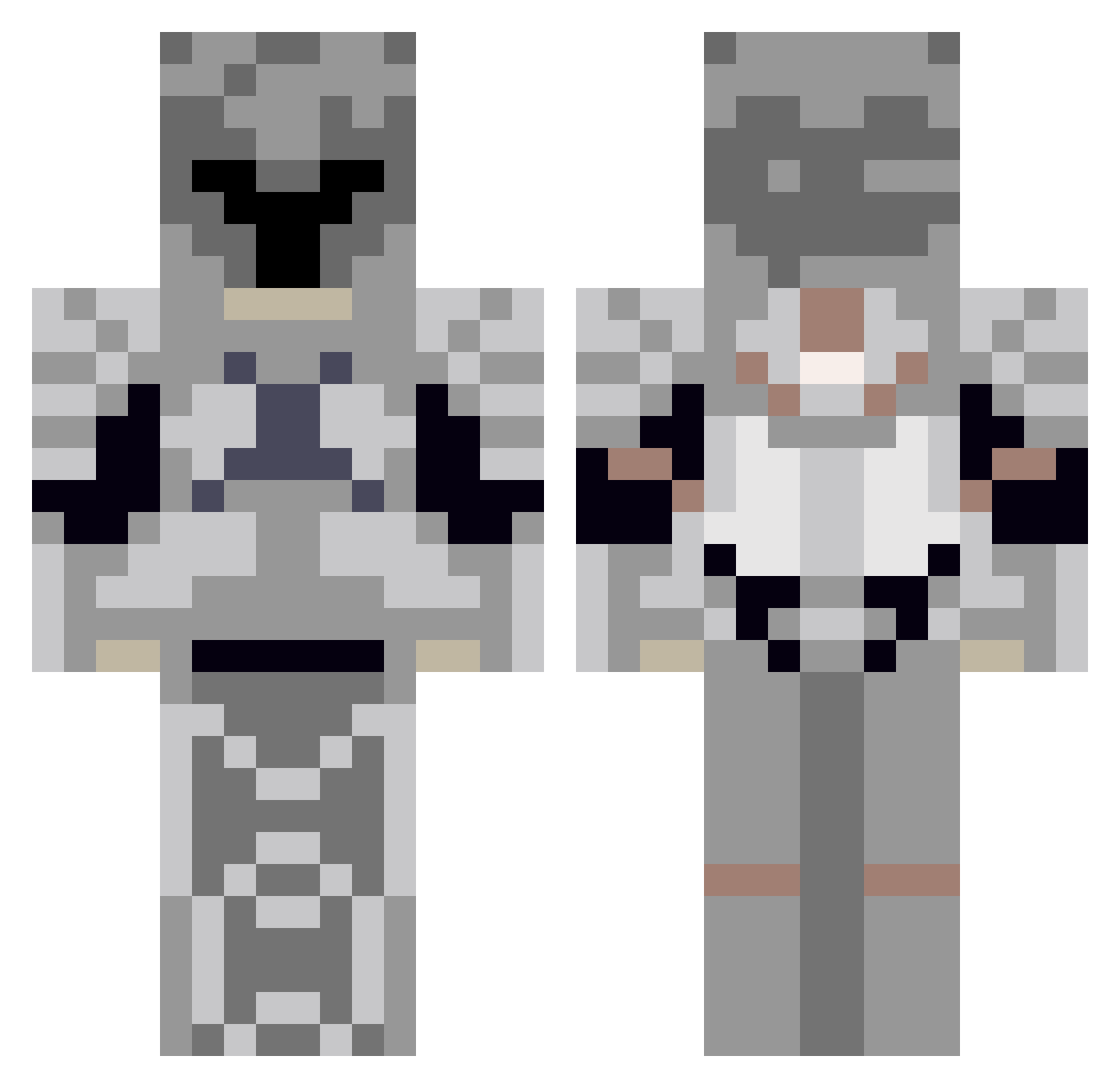 GabrielIDW Minecraft skin, front and back view