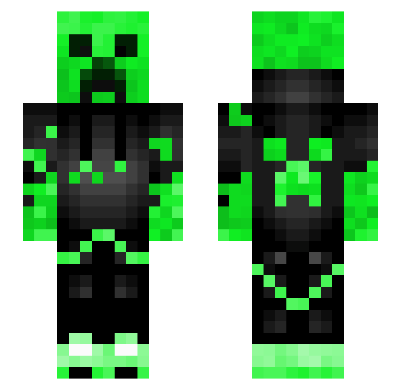 LaynOS Minecraft skin, front and back view