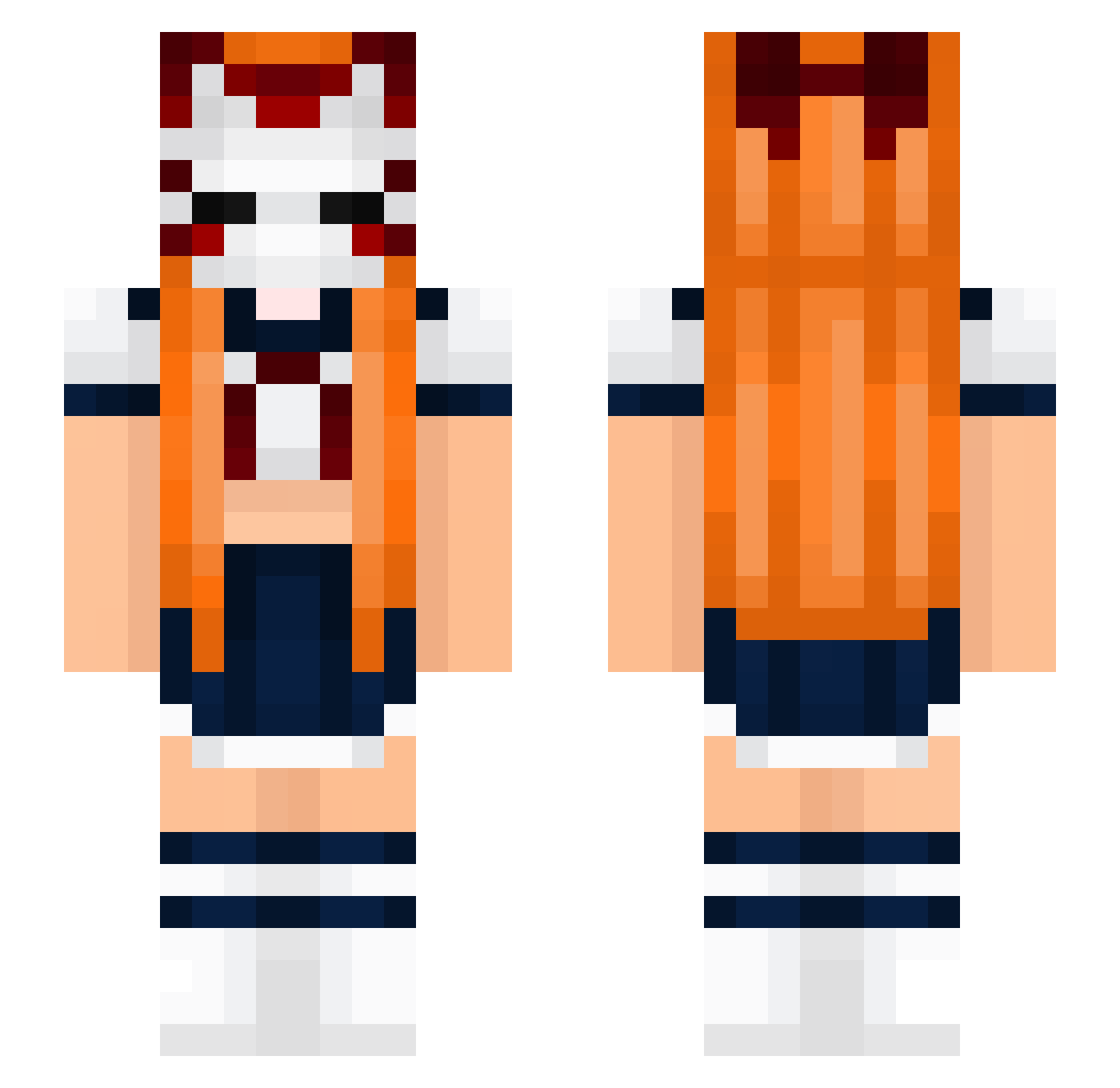 xDragon1506 Minecraft skin, front and back view