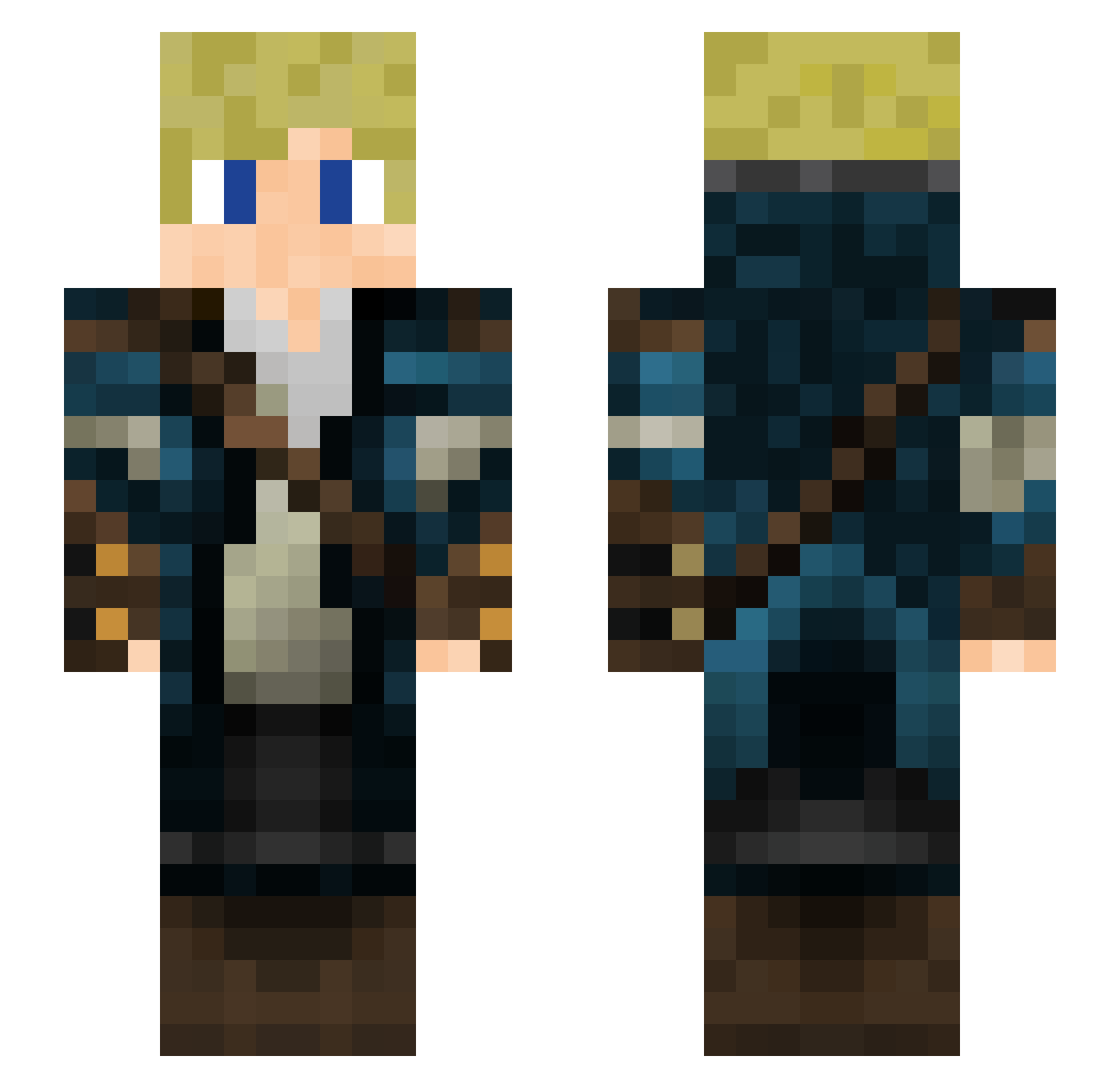 Recess Minecraft skin, front and back view