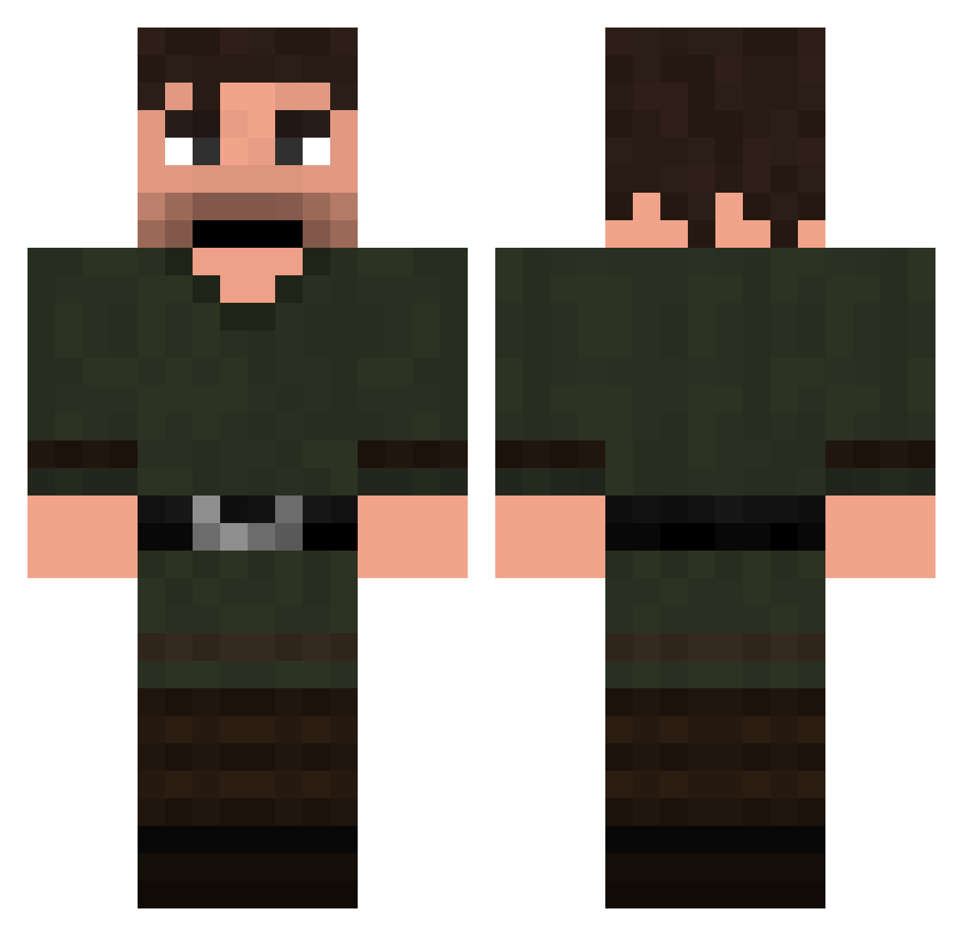 OffKilter Minecraft skin, front and back view