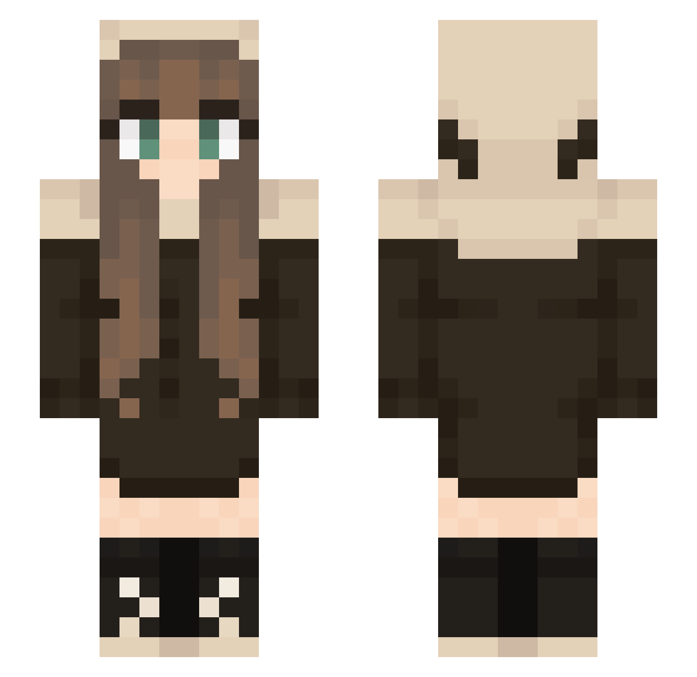 xylitol_ Minecraft skin, front and back view