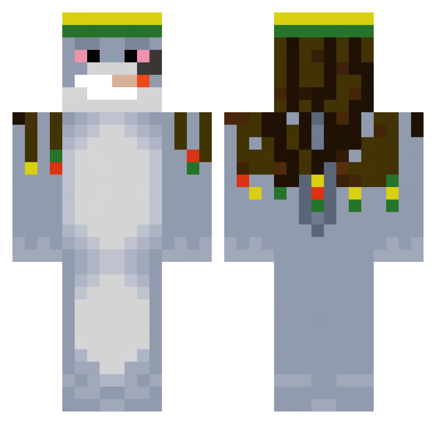 wesley42 Minecraft skin, front and back view