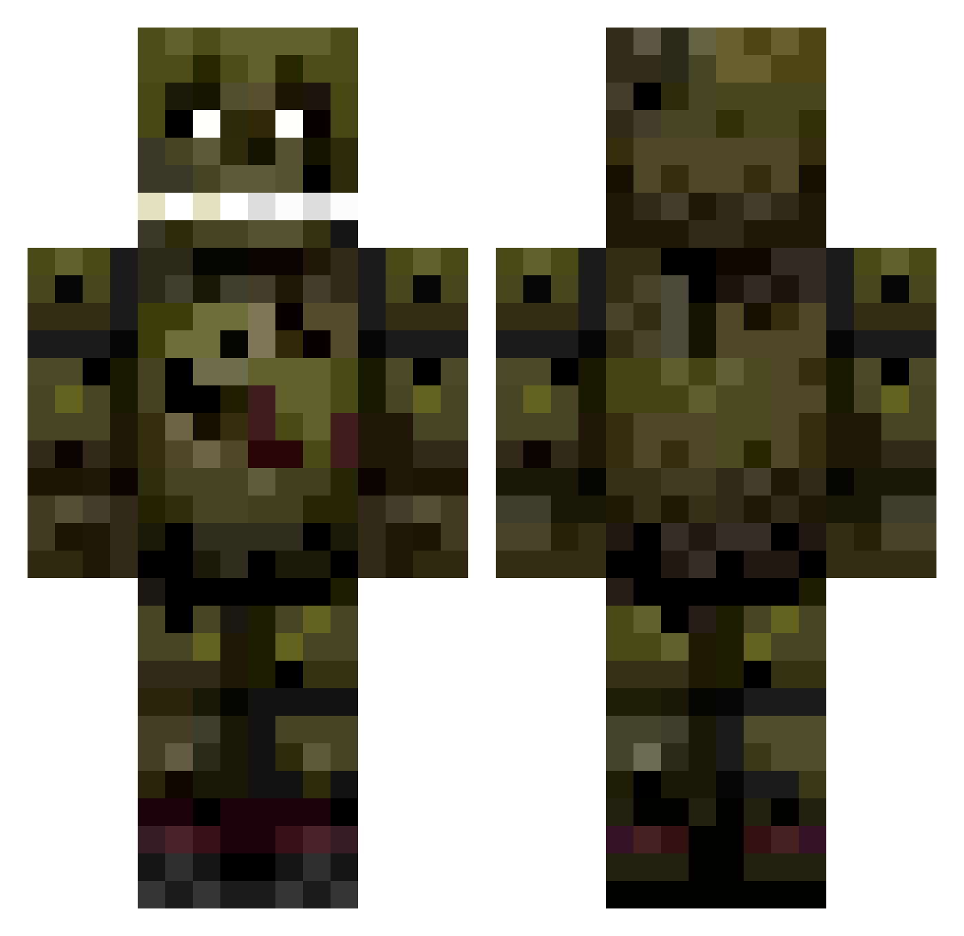 lara0821 Minecraft skin, front and back view