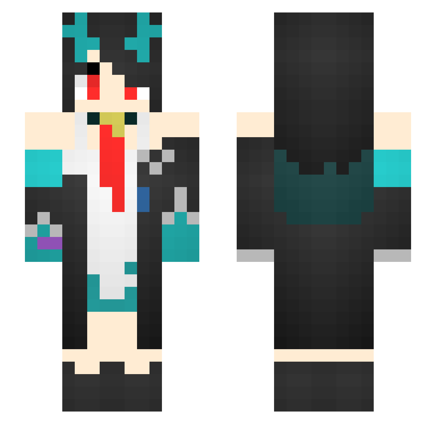 Ludleth130 Minecraft skin, front and back view