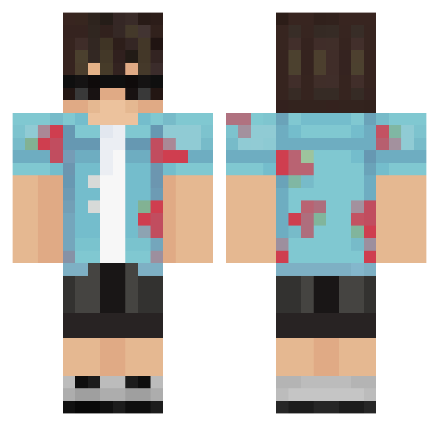 _Kofita_ Minecraft skin, front and back view