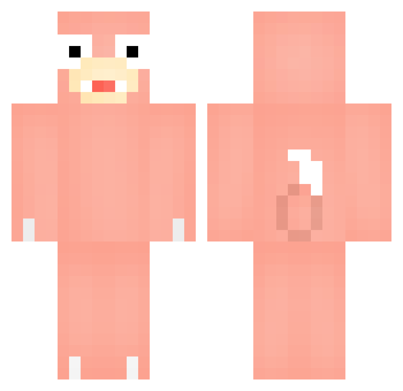 BaniAni Minecraft skin, front and back view