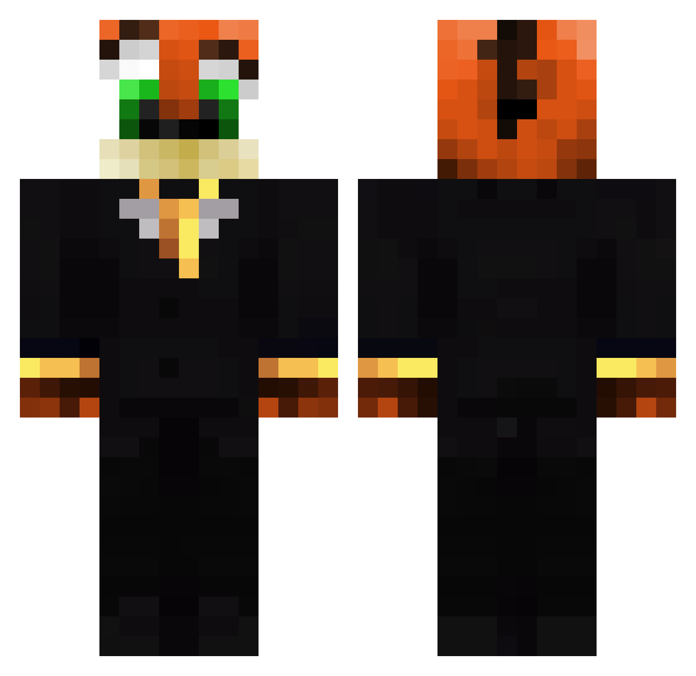 ToP______ Minecraft skin, front and back view