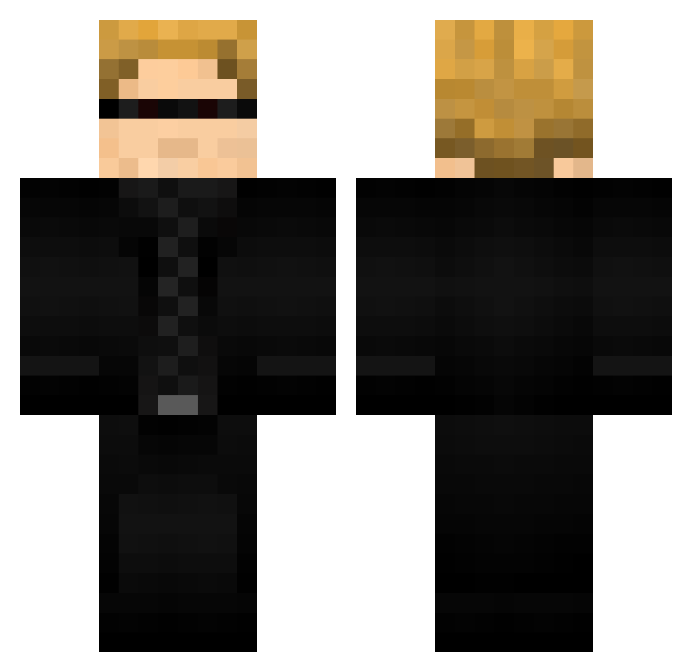 Jijipiou1 Minecraft skin, front and back view