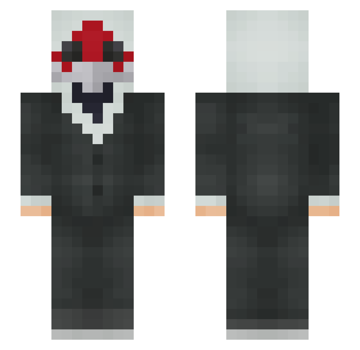 Lixery Minecraft skin, front and back view