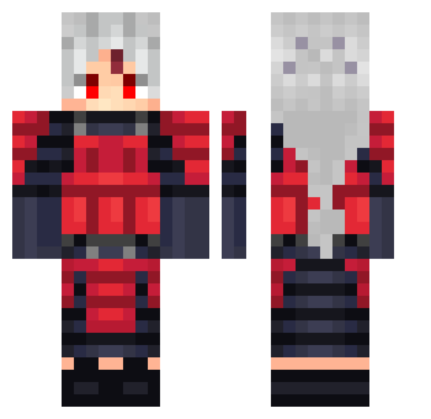 ReallyFree Minecraft skin, front and back view