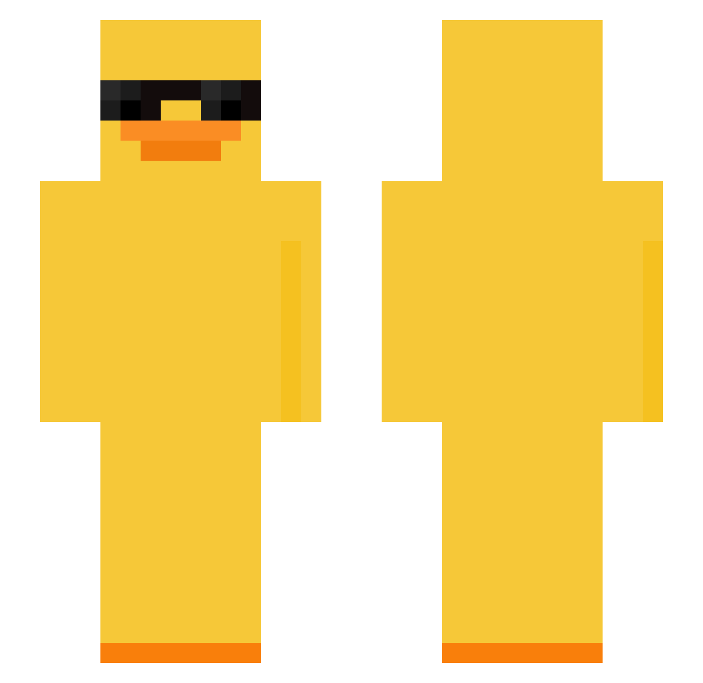 M3ster0fPuppets2 Minecraft skin, front and back view