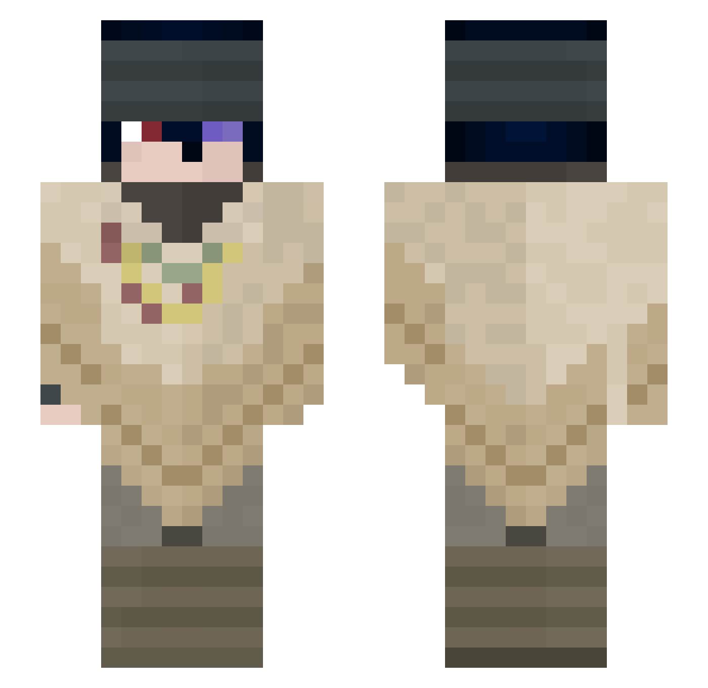 kdon_ Minecraft skin, front and back view