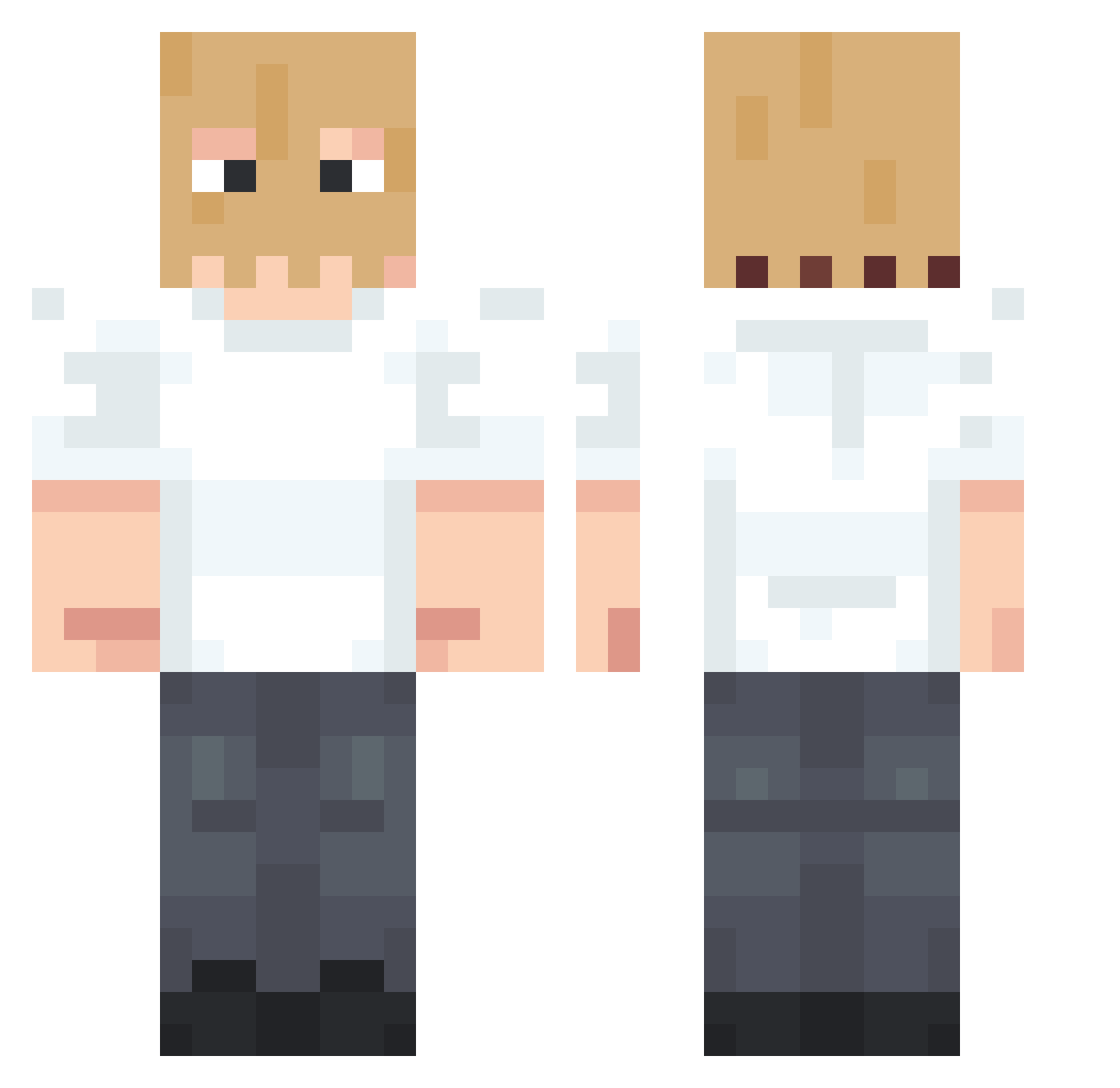 Toadyy43 Minecraft skin, front and back view