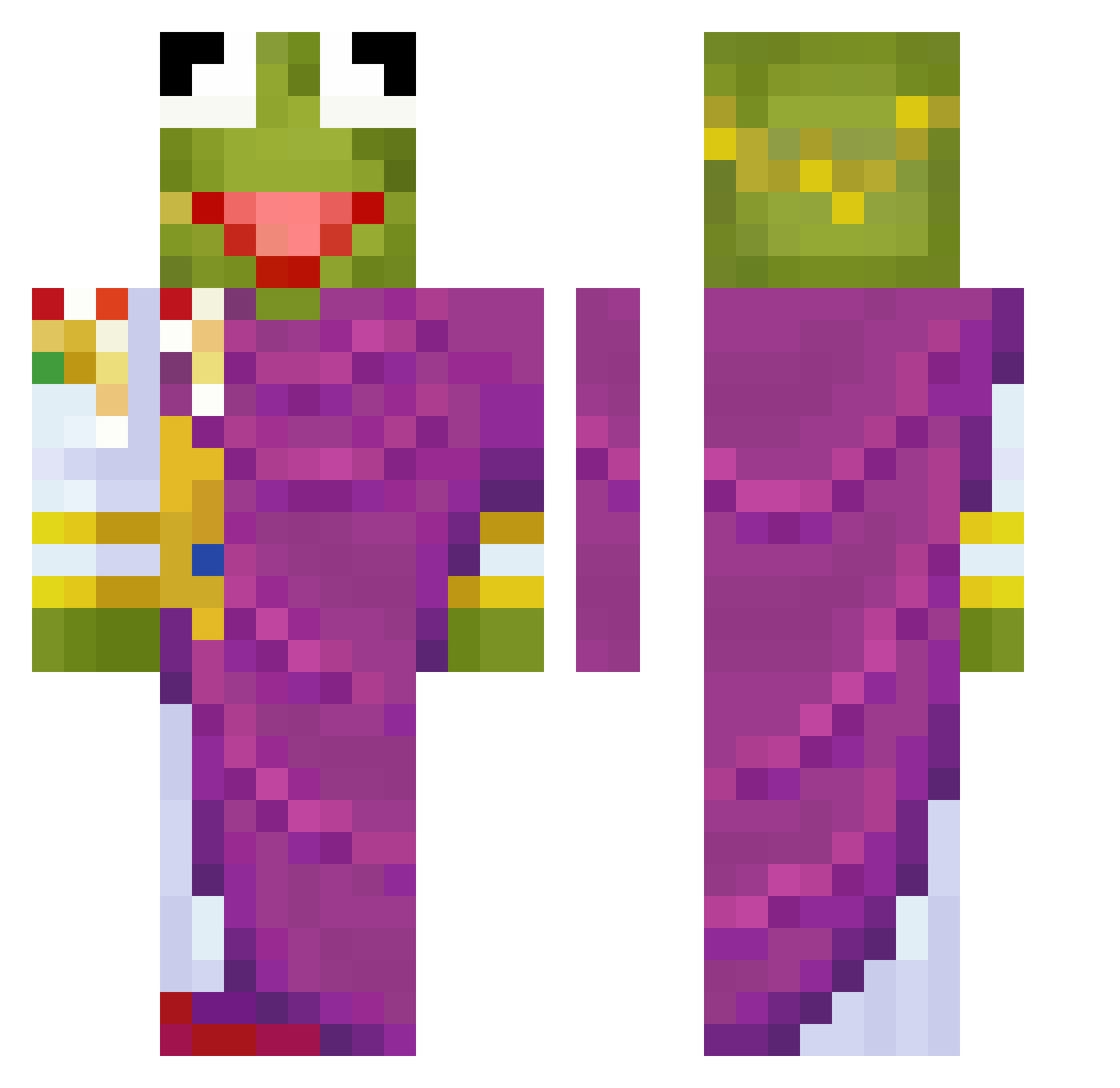 retro2113 Minecraft skin, front and back view