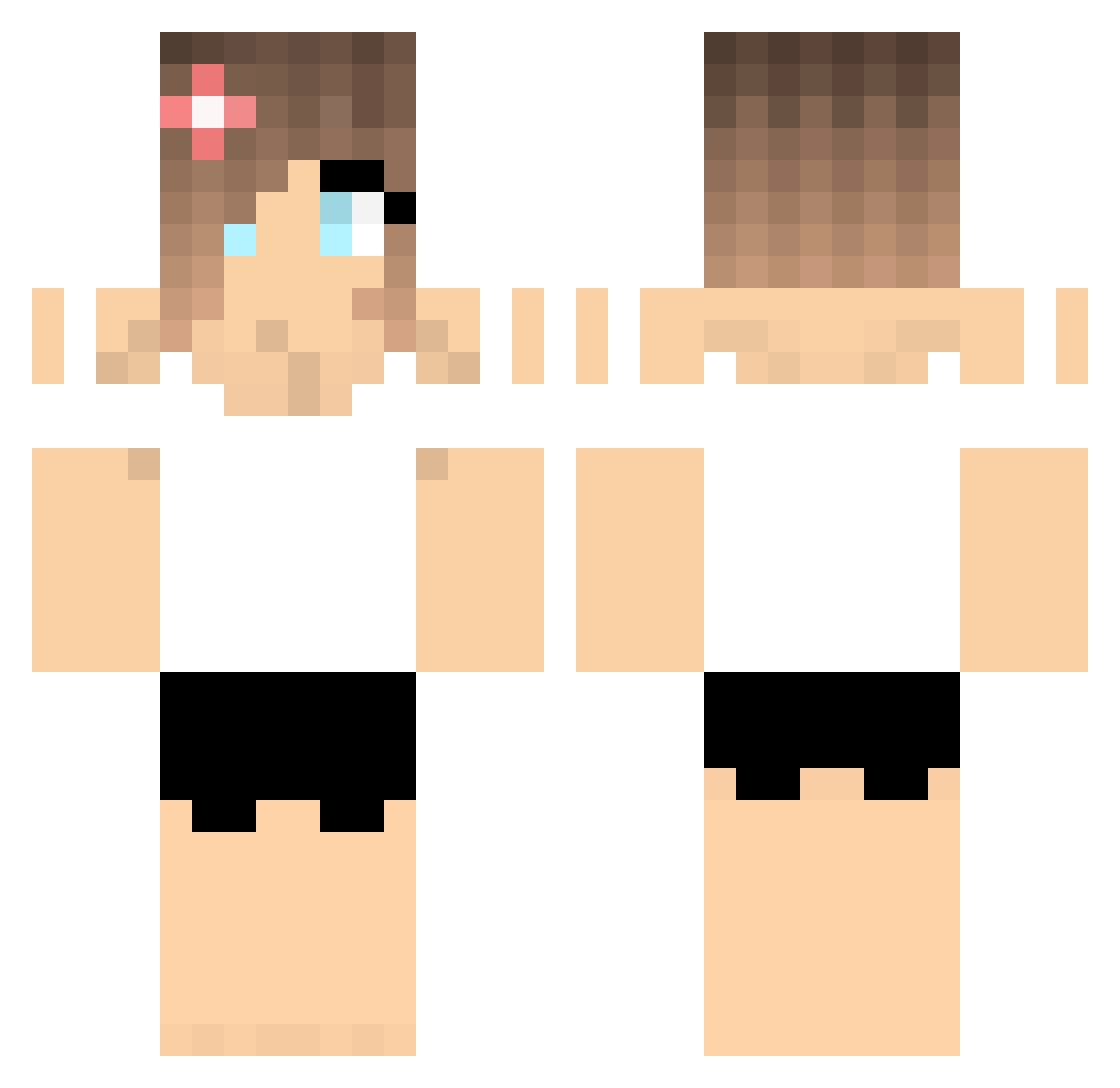 Em1lyMadison Minecraft skin, front and back view