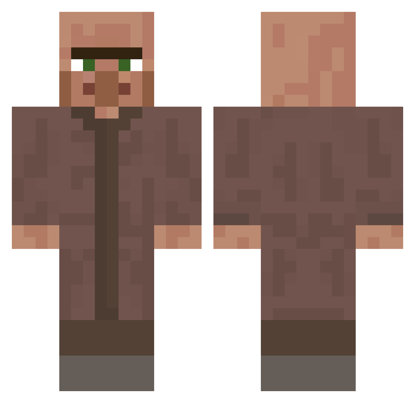 eutycn Minecraft skin, front and back view