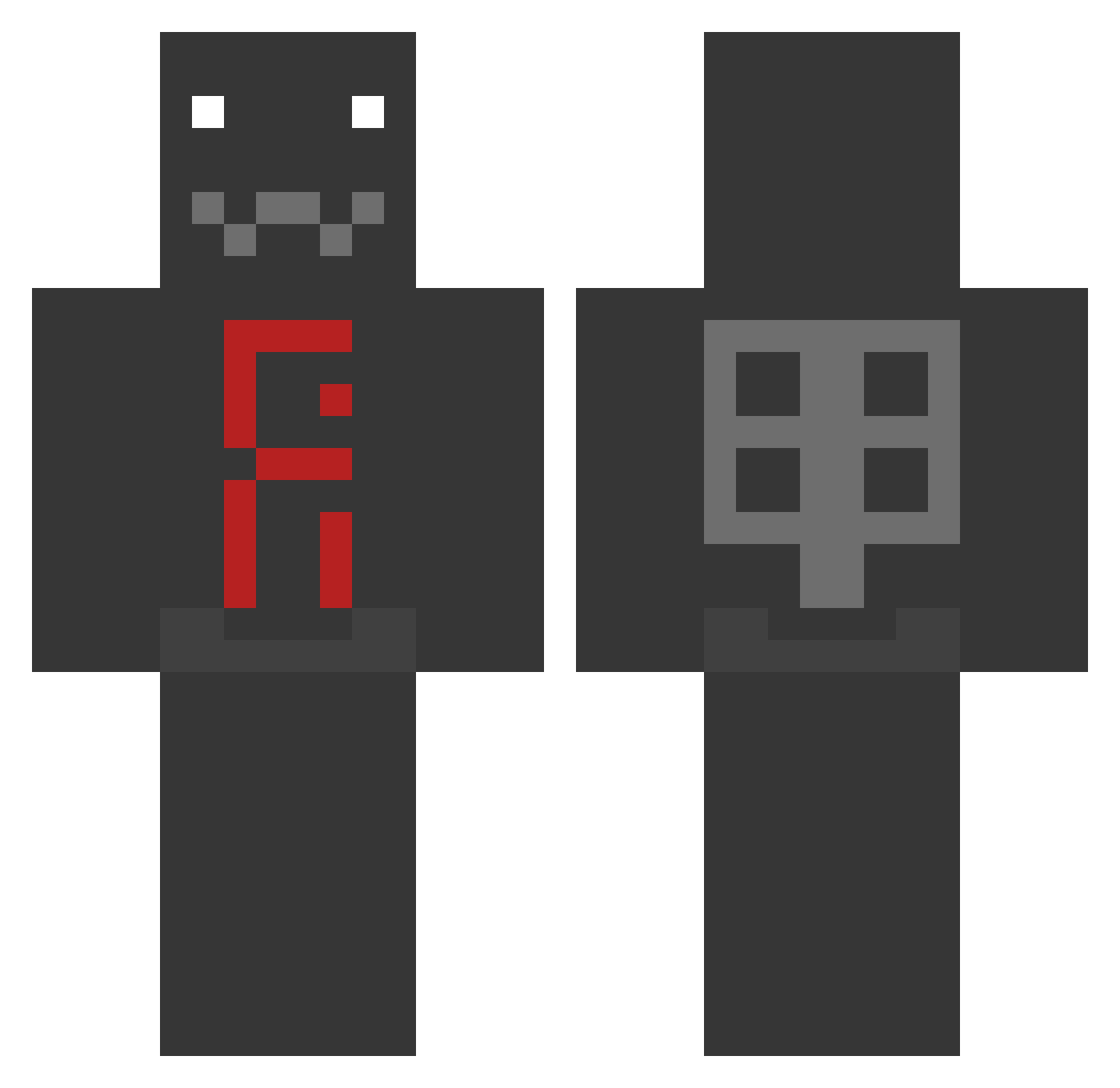 Twiglion Minecraft skin, front and back view