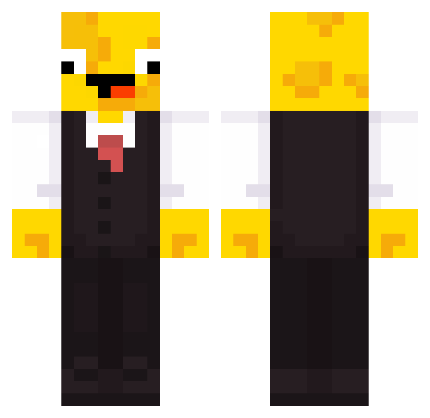Kuli7945 Minecraft skin, front and back view