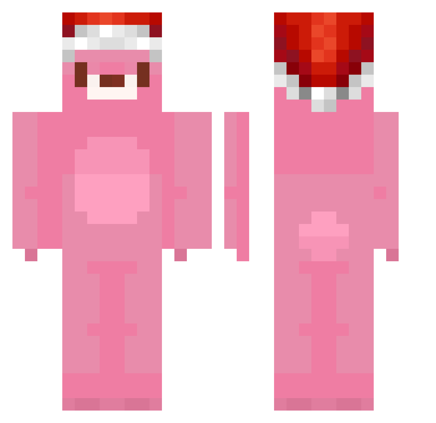 Kudesu Minecraft skin, front and back view