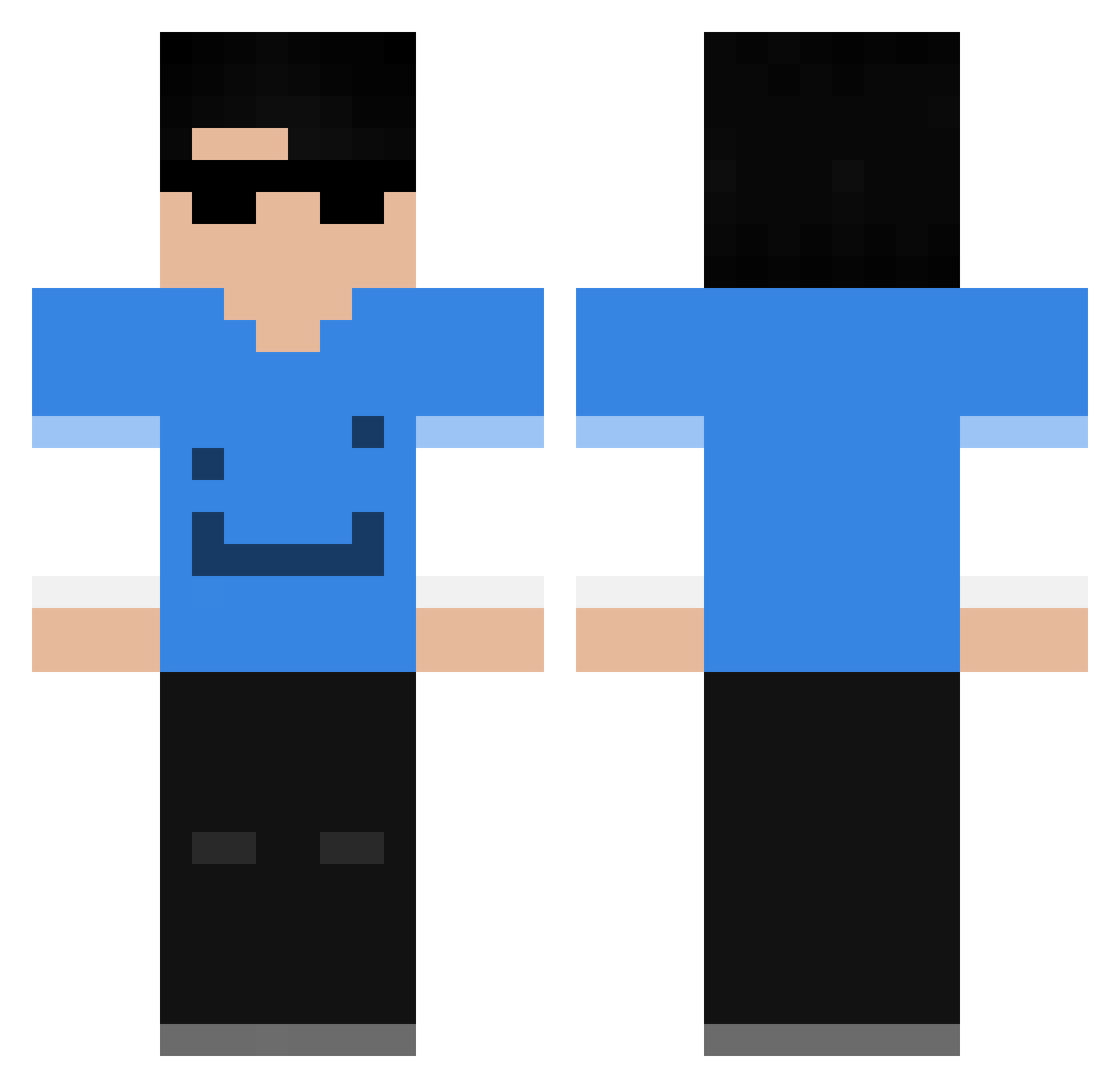 OnixTeBouf57 Minecraft skin, front and back view