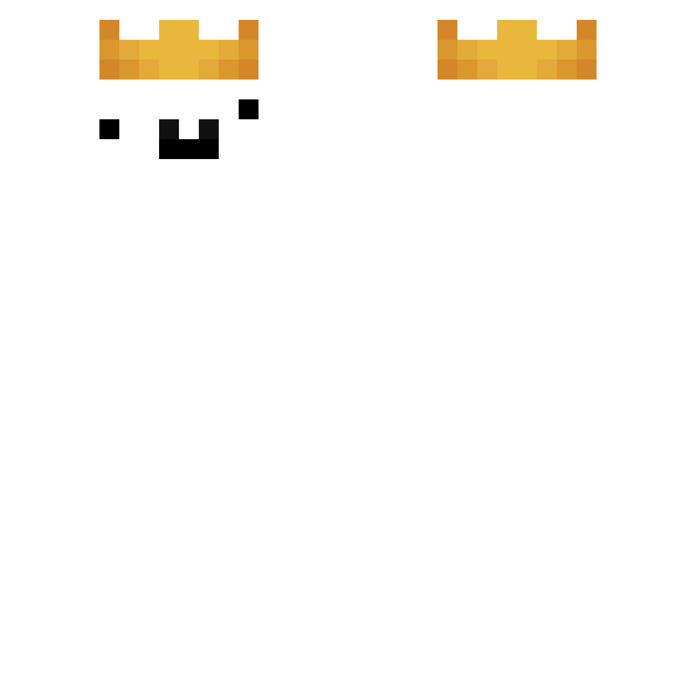 Sloxua Minecraft skin, front and back view