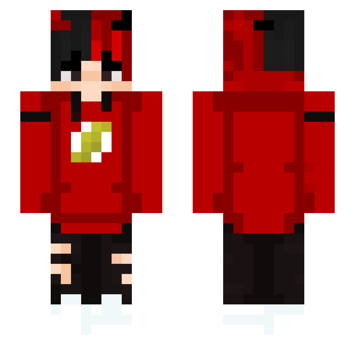 MoReBiNd Minecraft skin, front and back view