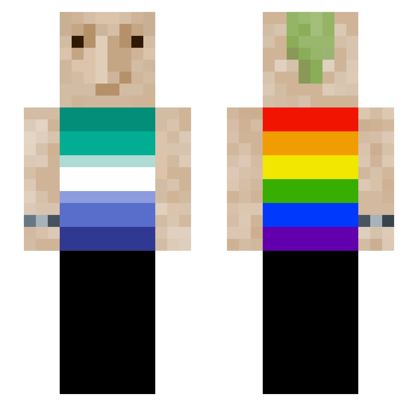 Galactic__Knight Minecraft skin, front and back view