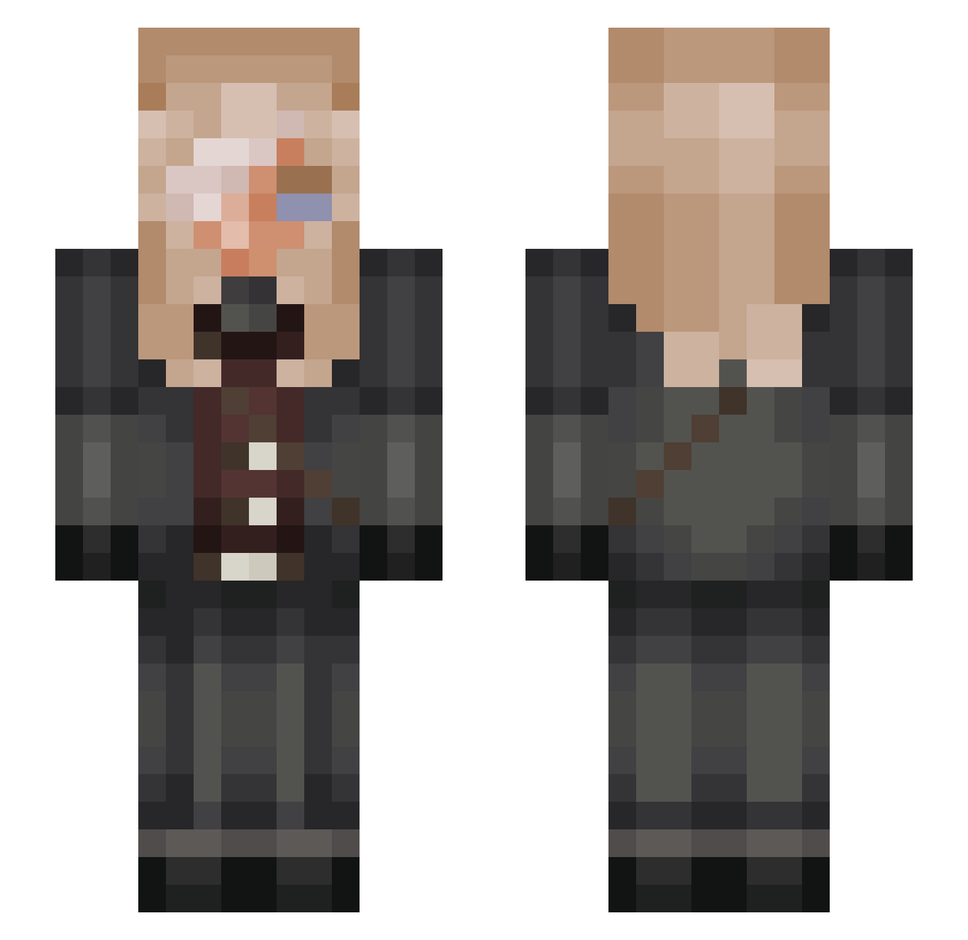 clemsywem Minecraft skin, front and back view