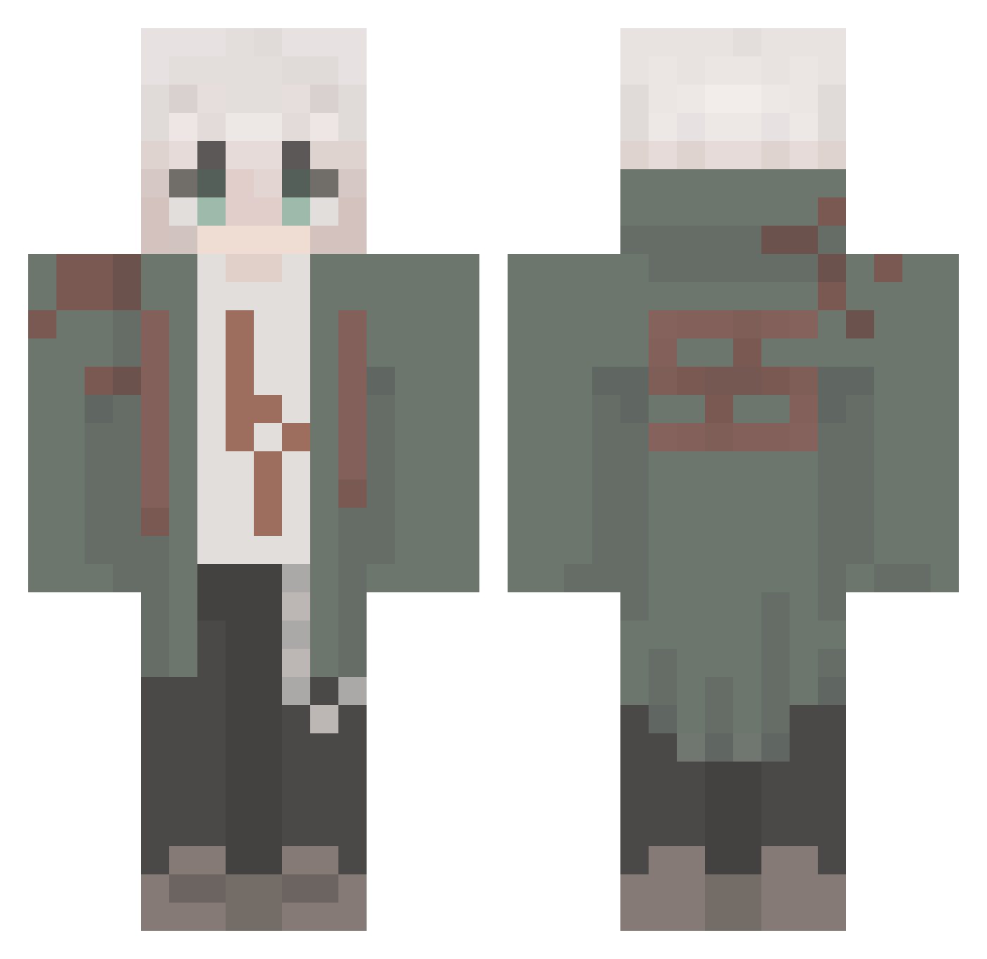 enalikesapples Minecraft skin, front and back view