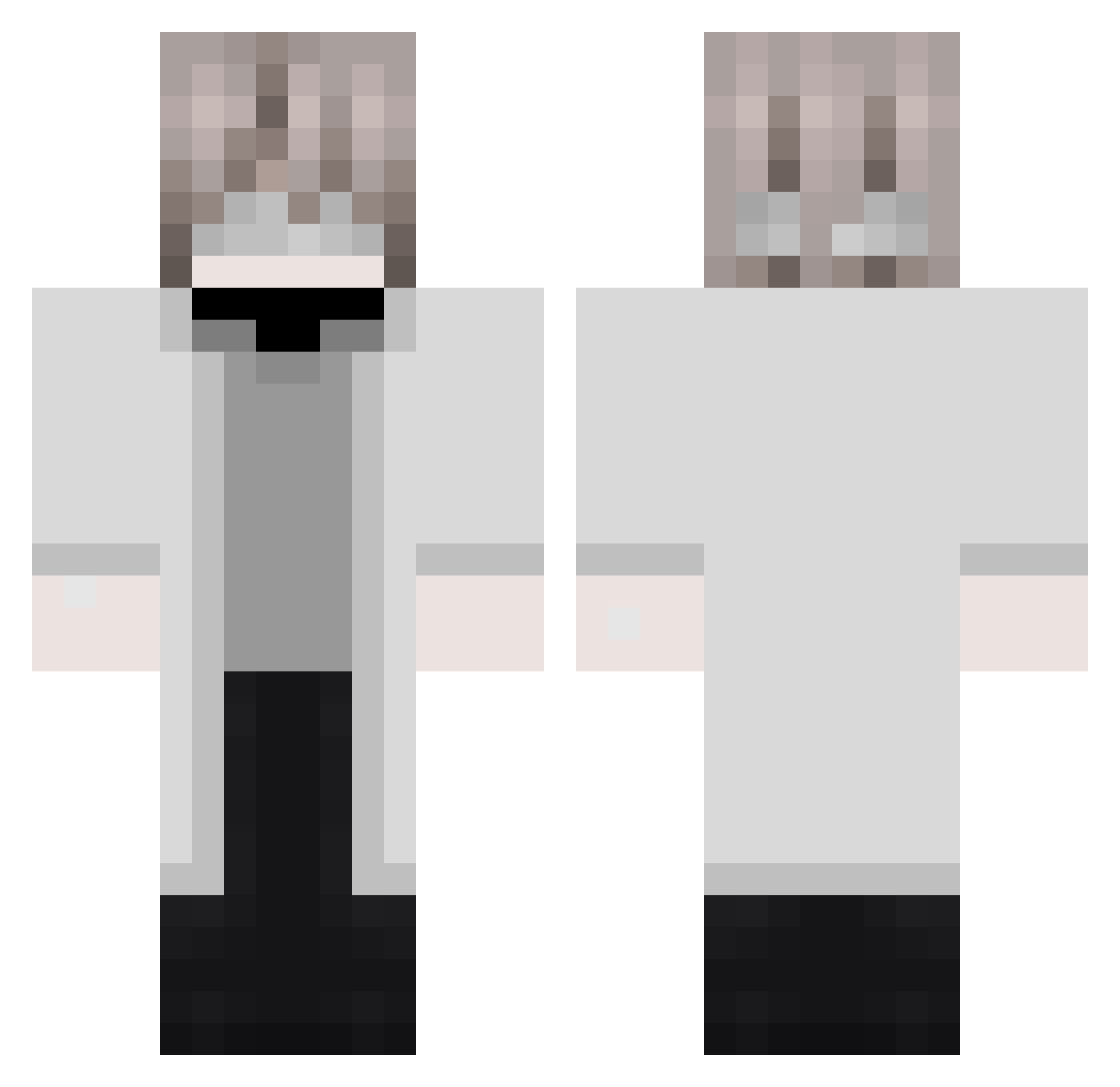 PhotoPrinter Minecraft skin, front and back view