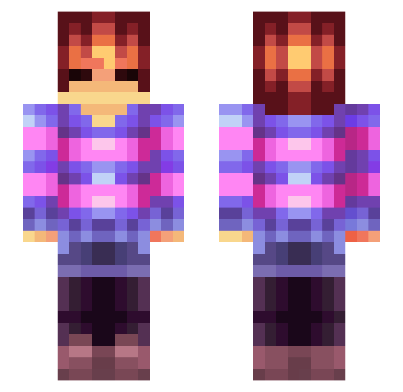 batmansilas Minecraft skin, front and back view