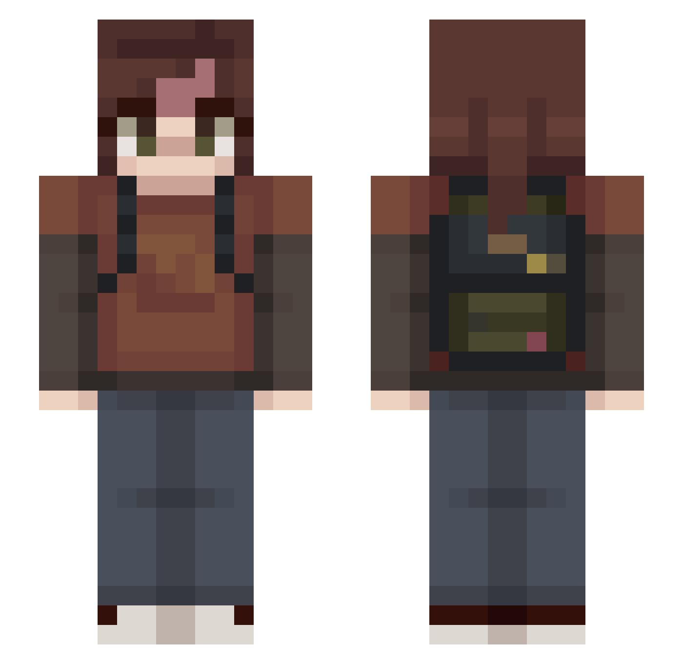 Coisinhakk Minecraft skin, front and back view