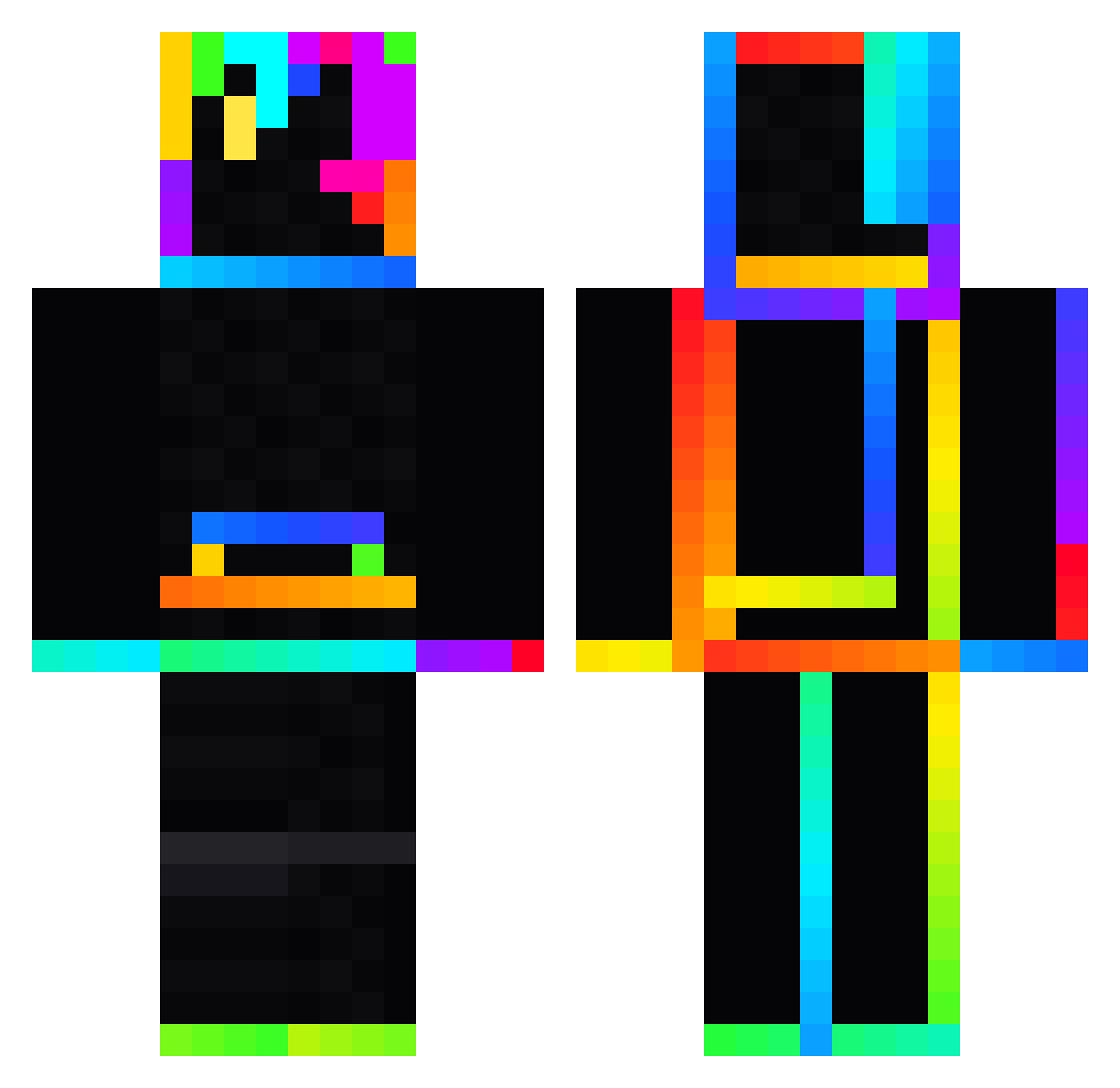 Skycron_Claw_pte Minecraft skin, front and back view