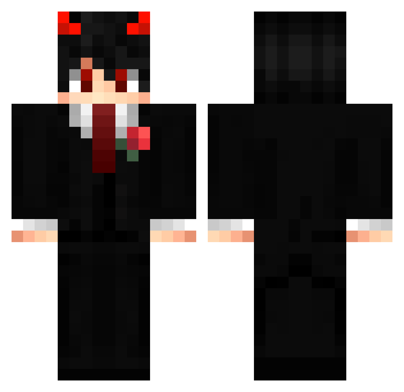 Postludium Minecraft skin, front and back view