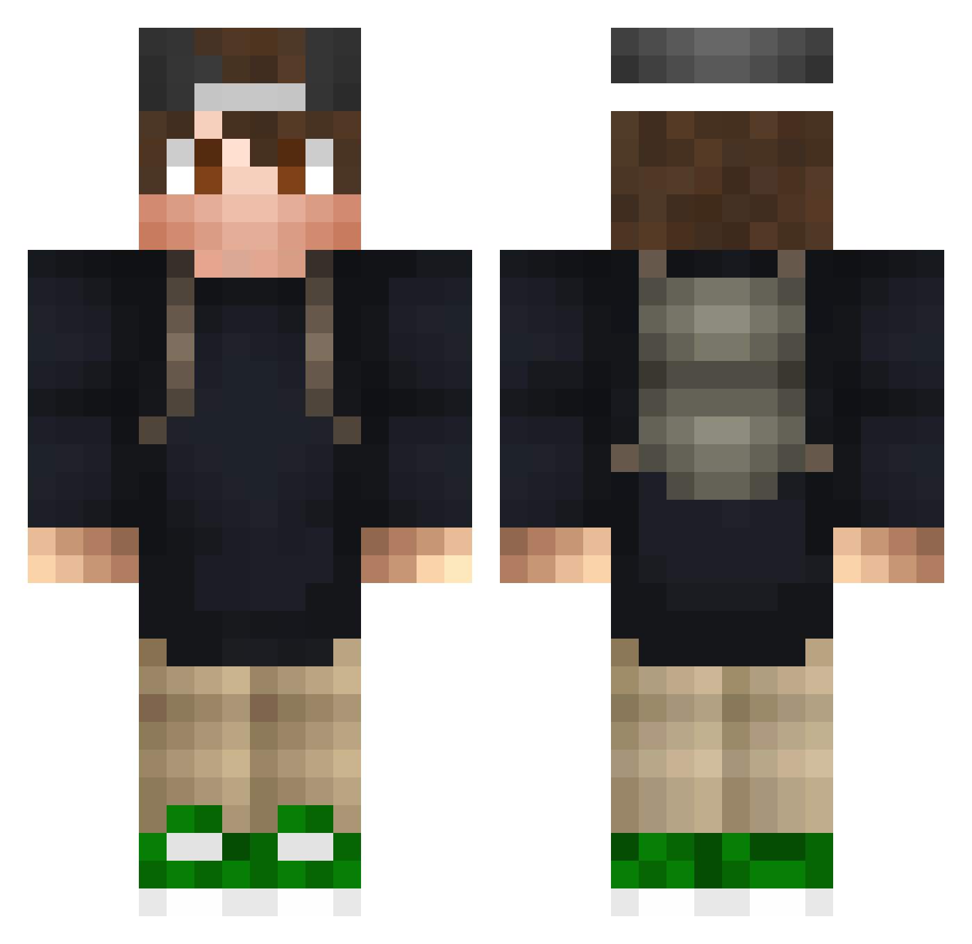 mindguy2 Minecraft skin, front and back view