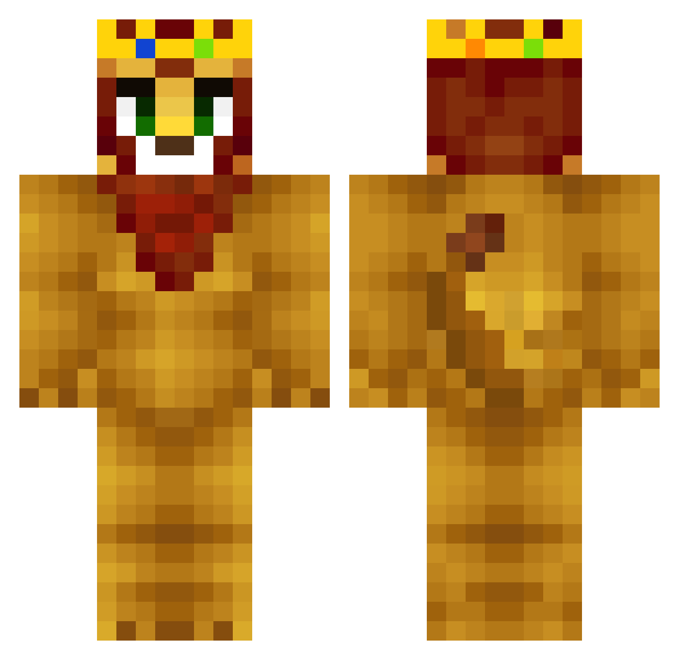 xXNiduroXx Minecraft skin, front and back view