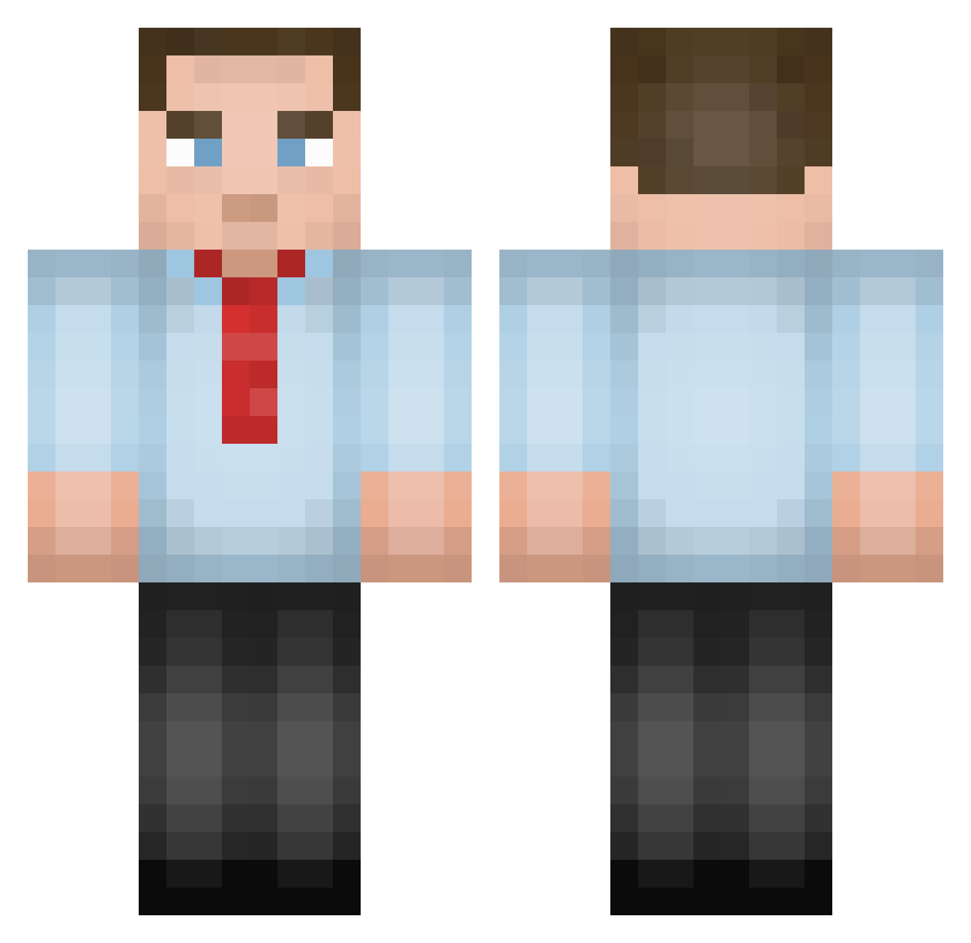 hakivova228 Minecraft skin, front and back view