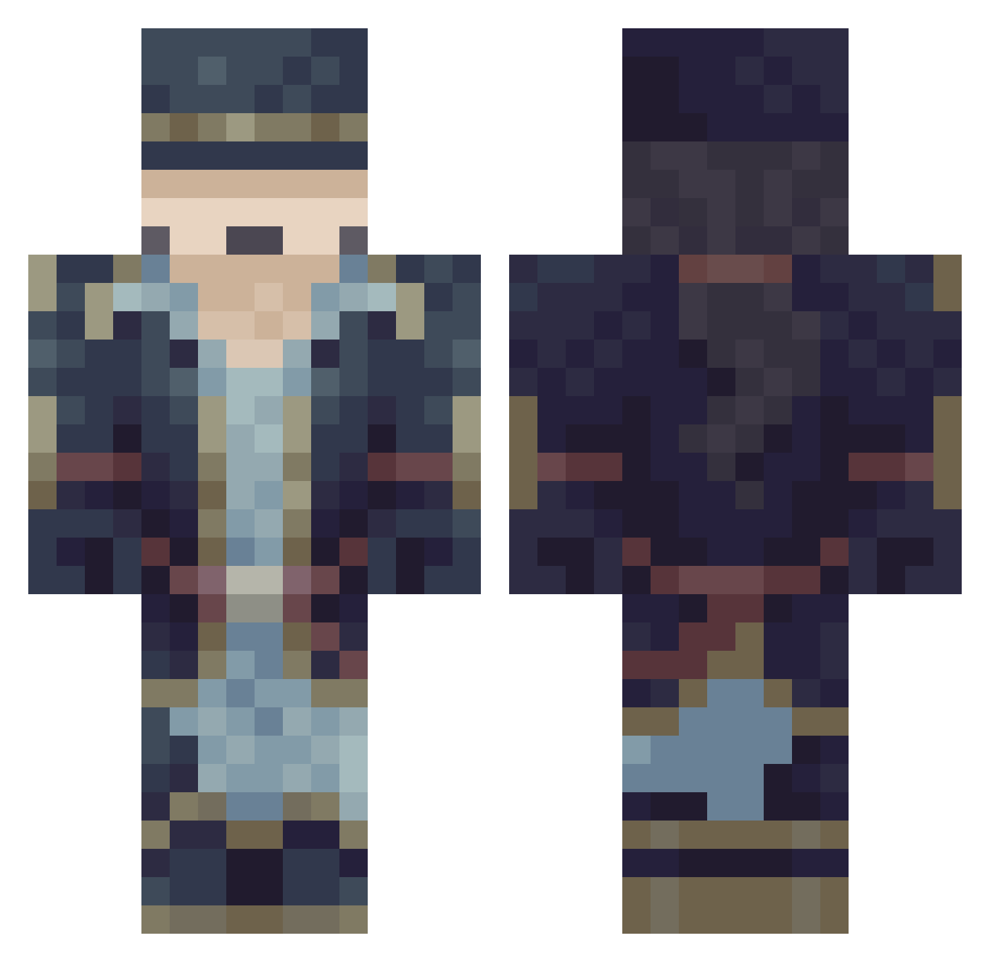 Tymber Minecraft skin, front and back view