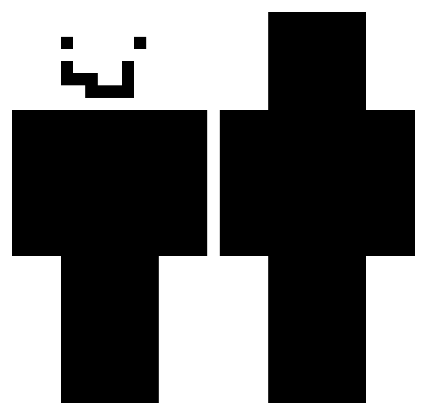 s4lver Minecraft skin, front and back view
