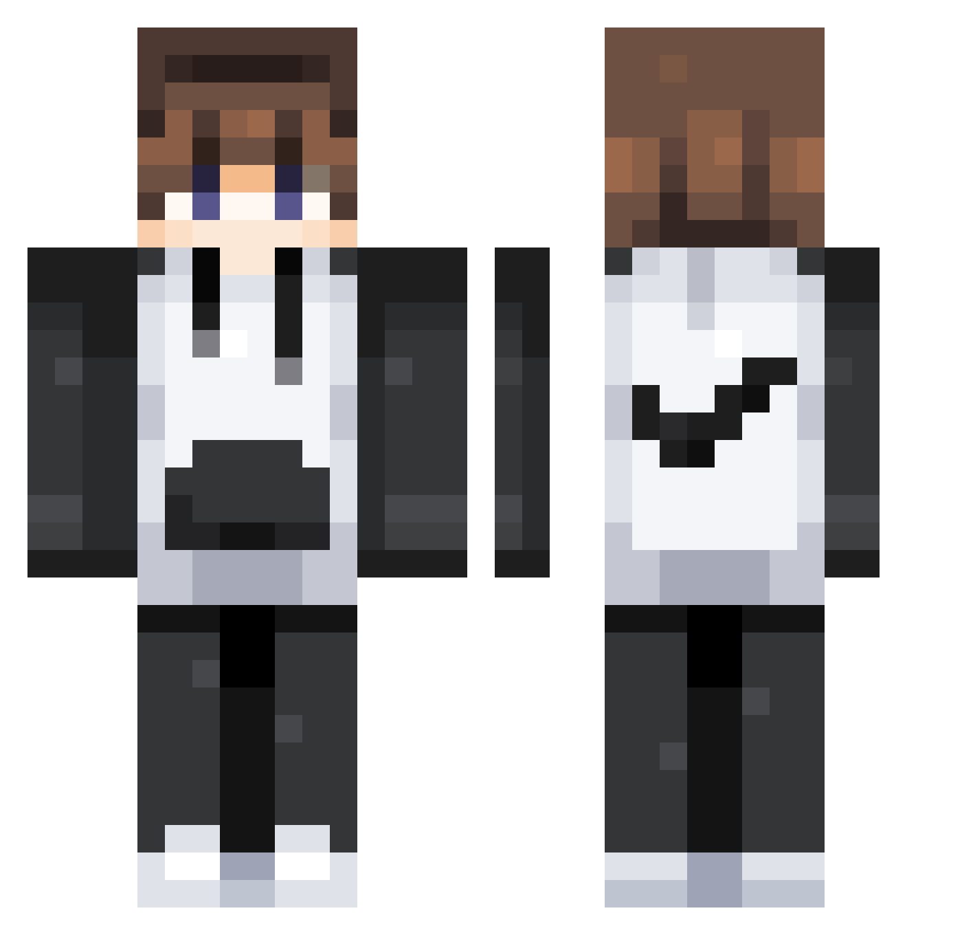 Neue_Identitaet Minecraft skin, front and back view