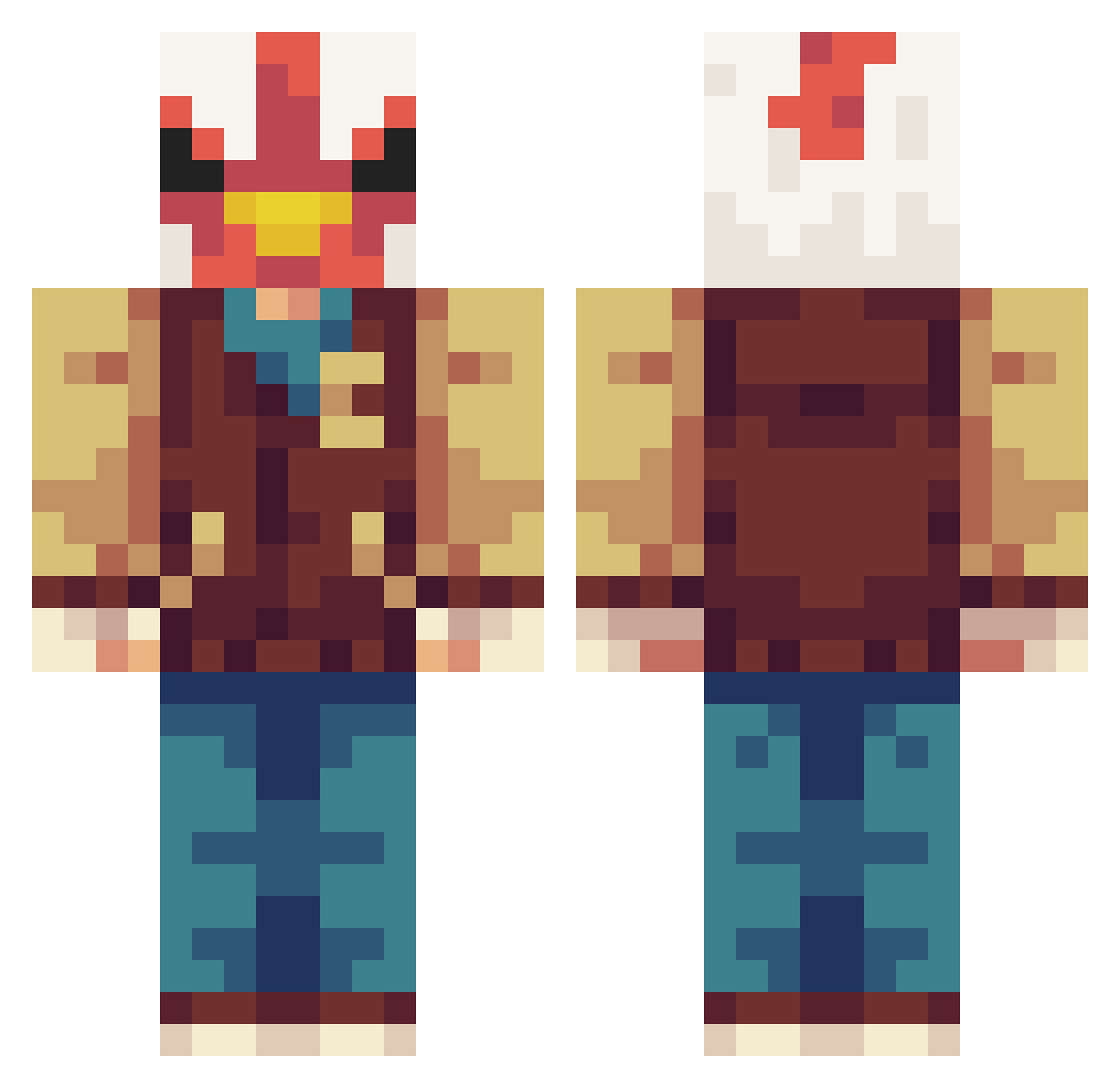 pollit0conpapas Minecraft skin, front and back view