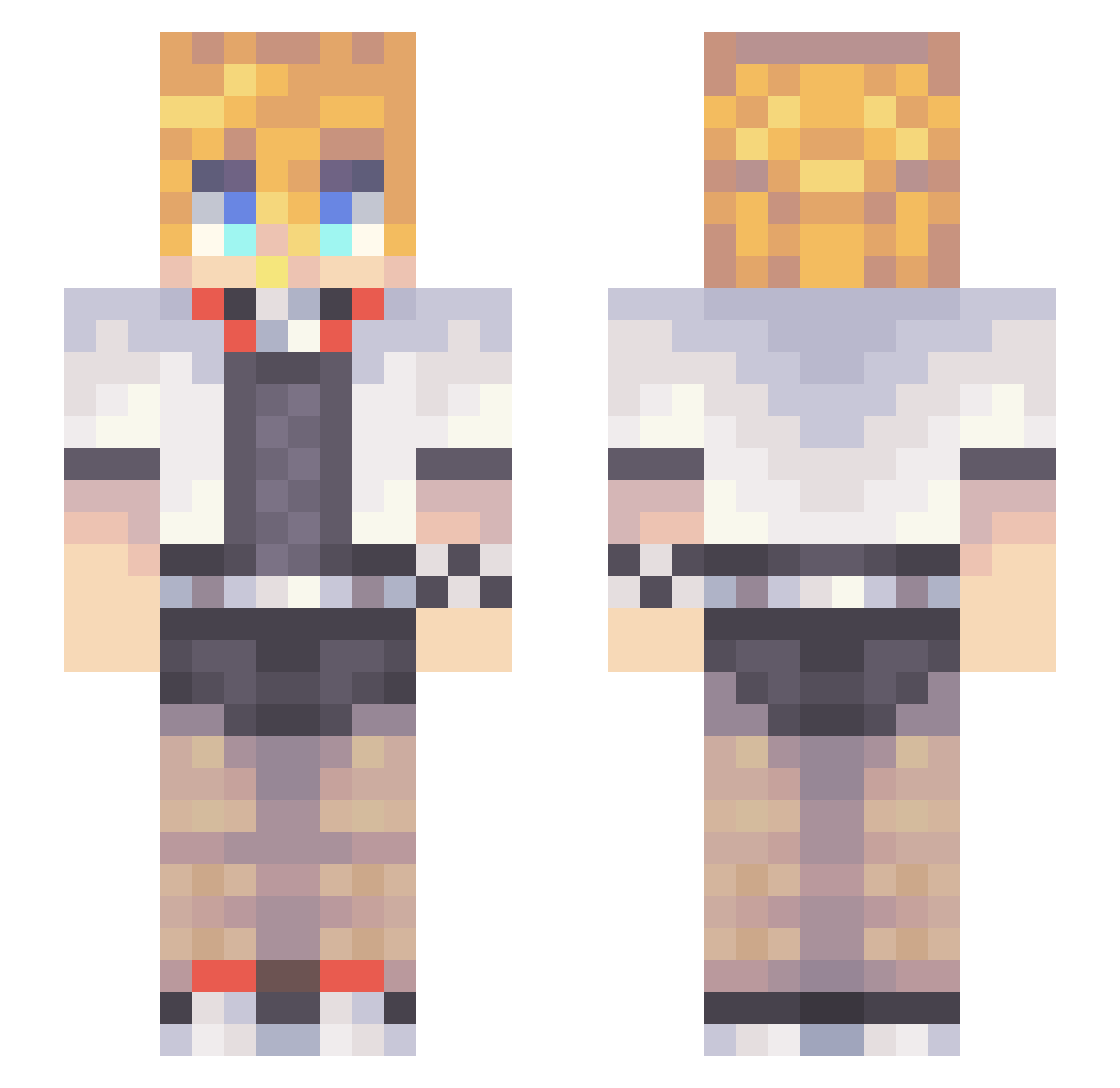 rathmorechaos Minecraft skin, front and back view