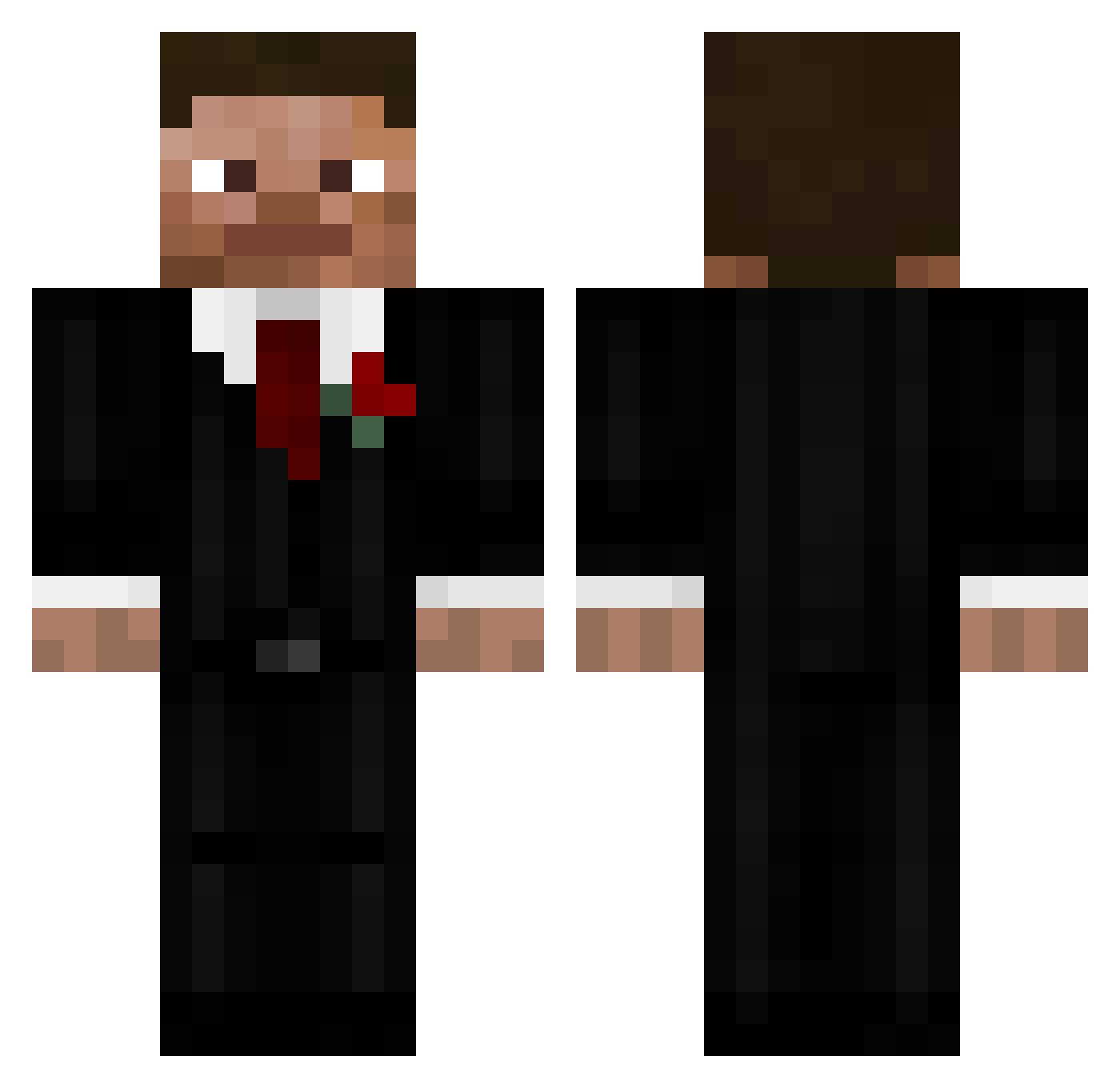 mxrco393 Minecraft skin, front and back view