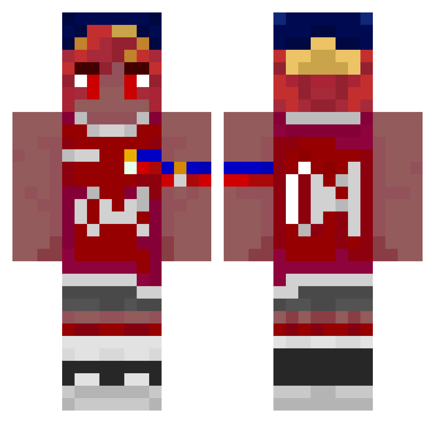fizmoniri Minecraft skin, front and back view