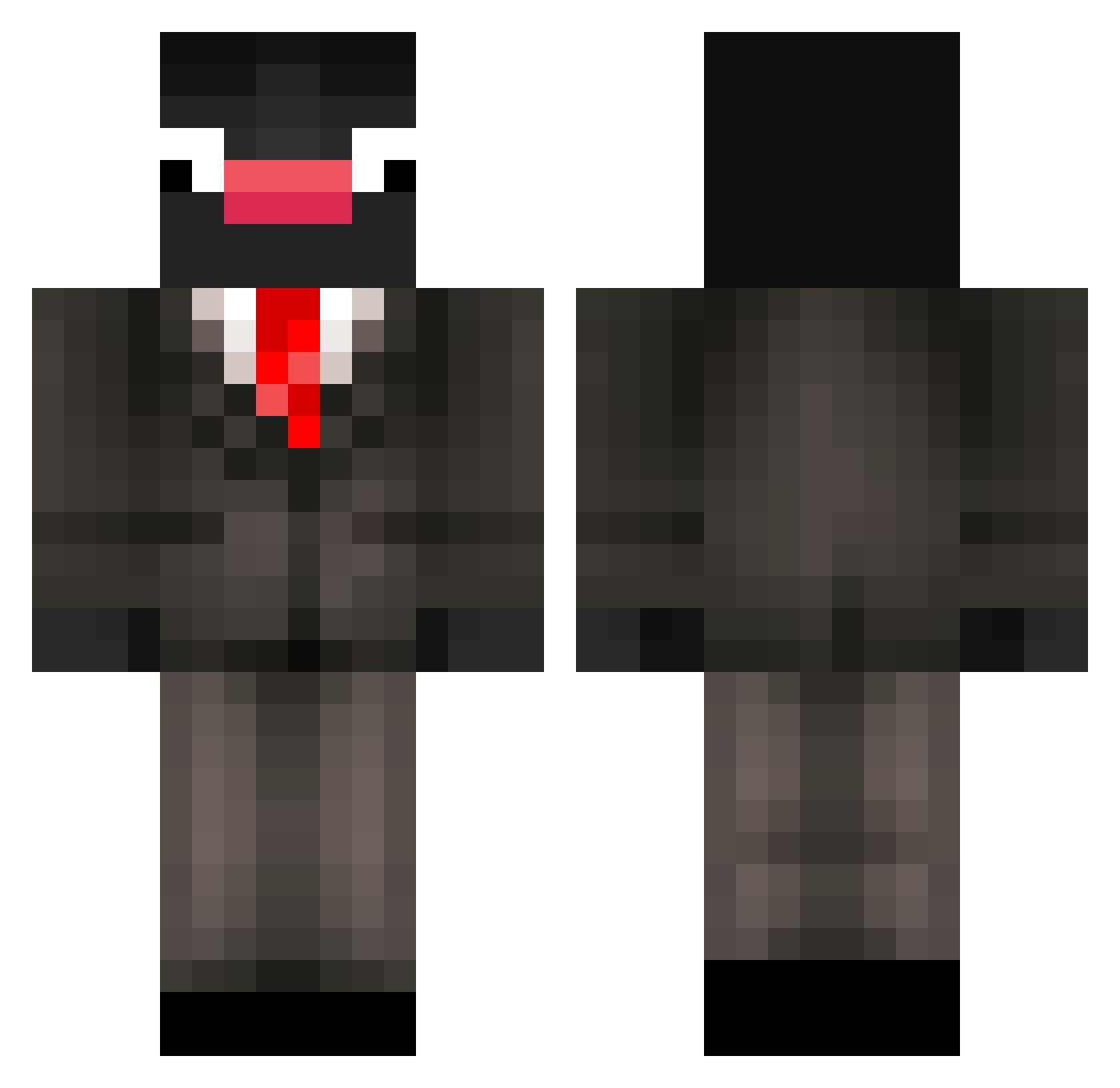P_1ngu Minecraft skin, front and back view