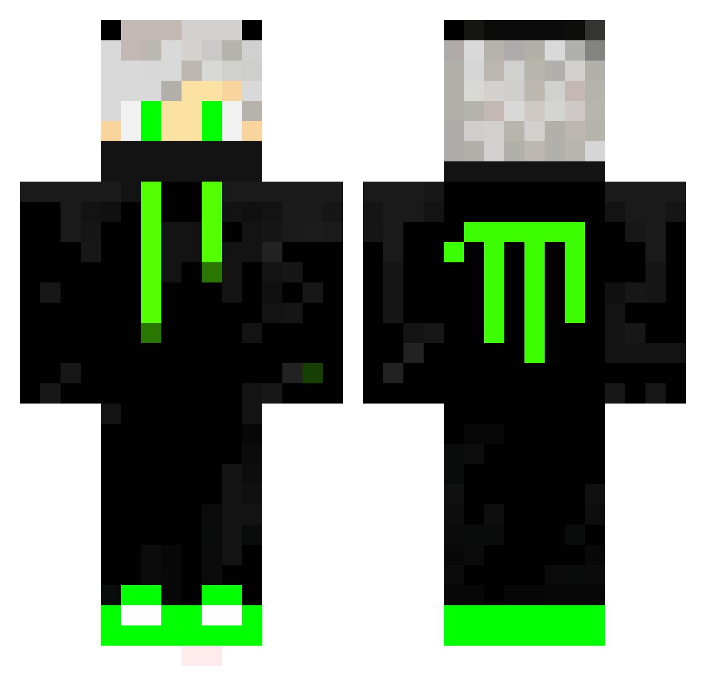 negitoro1024a Minecraft skin, front and back view
