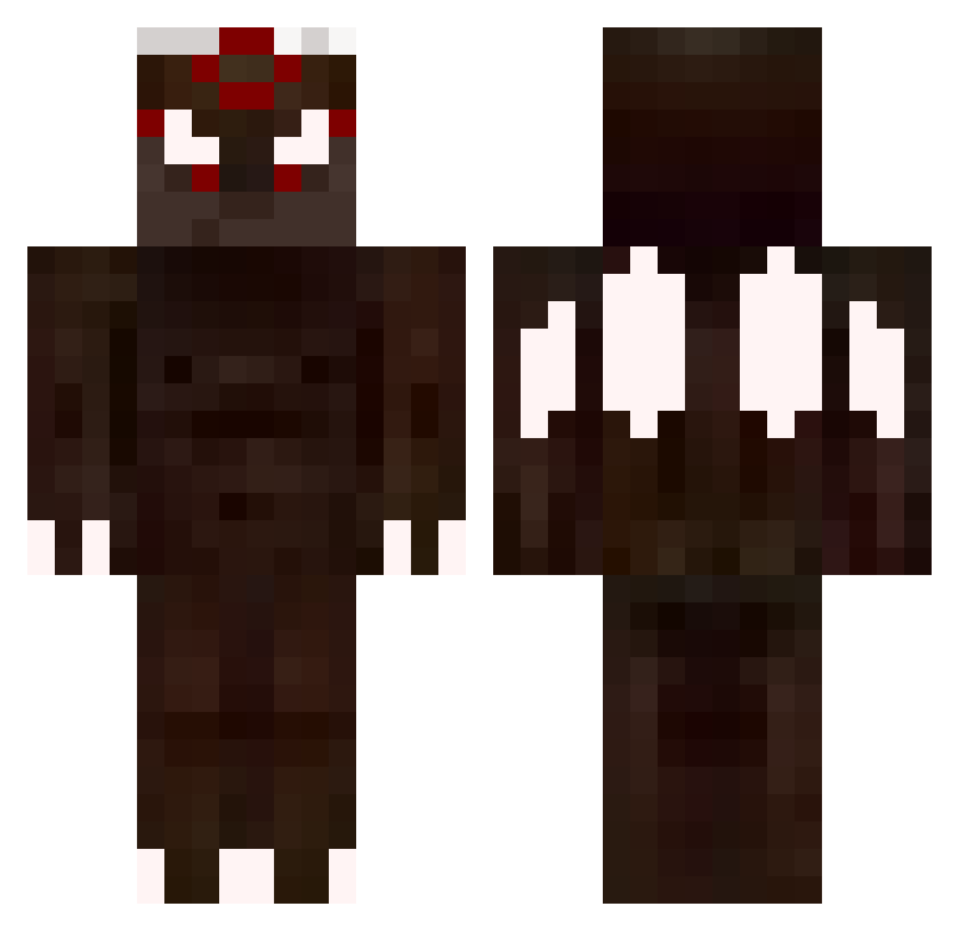 kondziks Minecraft skin, front and back view