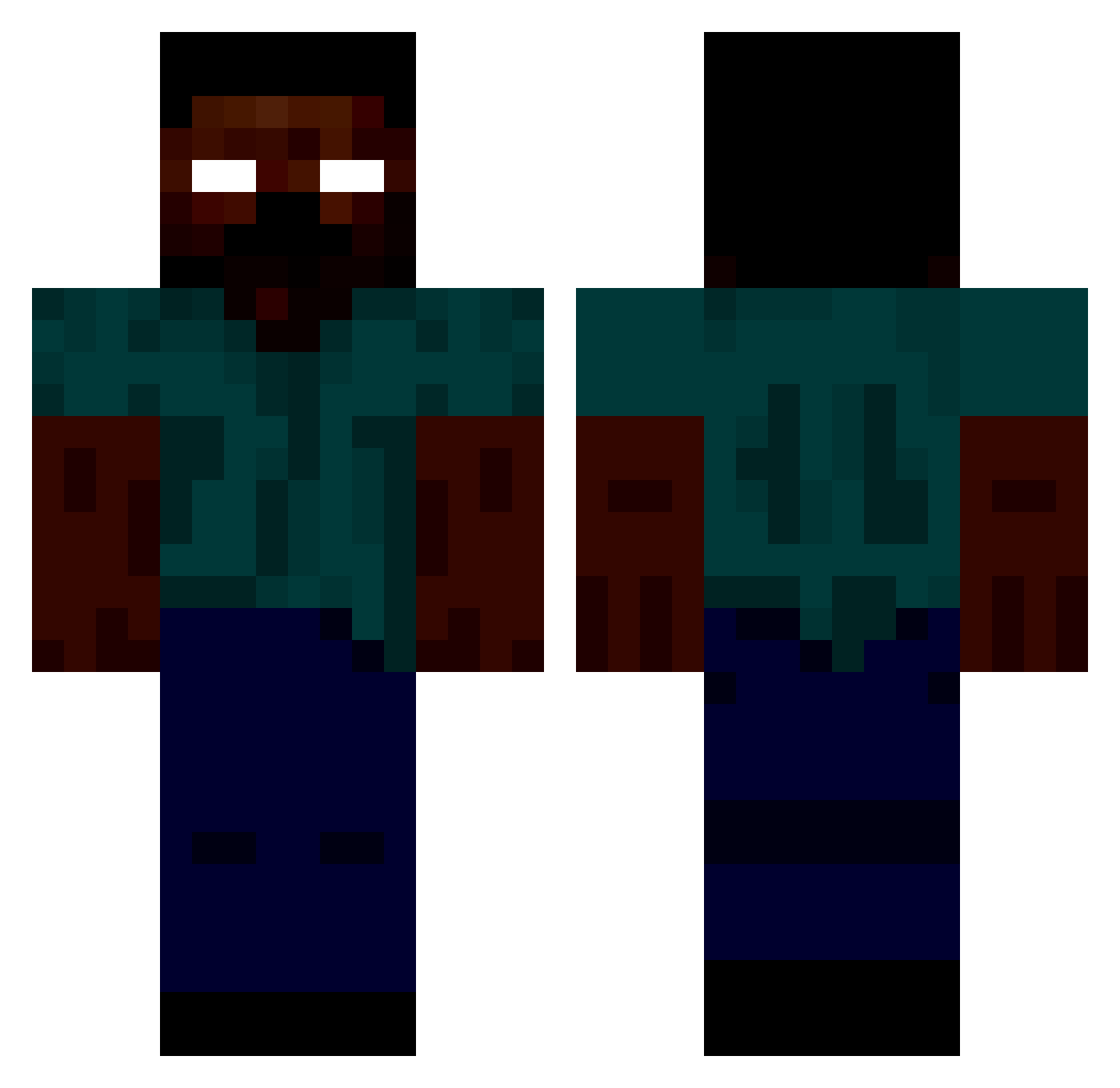 Sky_Rice Minecraft skin, front and back view